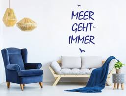 Meer Geht Immer Wandtattoo Deko Spruch Maritim Mit Vögeln I Love