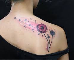 Black and white dandellion tattoo 40 Original Dandelion Tattoo Designs