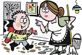 Check spelling or type a new query. Vector Cartoon Of Muddy Small Boy In Kitchen Clipart Image