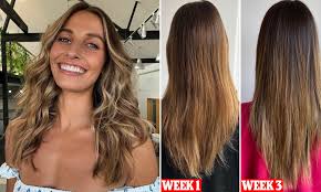 Apply olive oil the night before you apply shampoo. Model Shows How Much Her Hair Has Grown In Three Weeks Thanks To Js Health Supplement Daily Mail Online