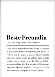 Beste Freundin Definition Din A4 Din A3 Plakat Poster Mit Text Geburtstagsgeschenk Freundschaft Zita In 2020 Spruche Uber Freundschaft Text Freundschaft Beste Freundin