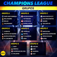 Conoce qué equipos se enfrentan este 03 de agosto. Champions League Asi Quedan Los 8 Grupos Del Torneo Internacional Temporada 2019 2020 Fc Barcelona Real Madrid Juventus Atletico De Madrid Lokomotiv Rpp Noticias