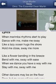 When Marimba Rhythms Start To Play Dance With Me Dean Martin Sway Dean Martin Martin Lyrics
