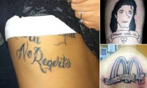 Discover and share the best gifs on tenor. No Regerts Well Maybe A Few These Tacky Tattoos Have Been Singled Out As Among The Ugliest Yet Daily Mail Online