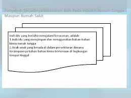 Bahan kimia berbahasa dalam industri. Masalah Racun Dan Keracunan Dalam Sektor Industri Rumah