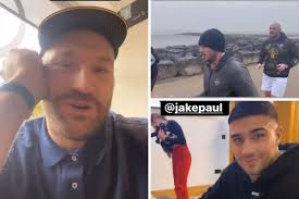 Tommy and Tyson Fury train in Morecambe ahead of Jake Paul fight