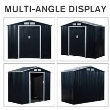 Nov 15, 2018 · to organize any type of shed, make use of a magnetic bar. Outside Tool Organization Tool Shed With 2 Sliding Doors Foundation Dark Grey Walmart Com Sliding Doors Shed Tool Sheds