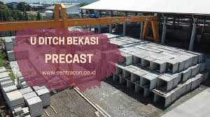 Uditch digunakan untuk saluran air di pinggir jalan, pererumahan kawasan pabrik dll. U Ditch Bekasi Harga Jual Precast Drainase Termurah