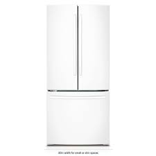 What are a few brands that you carry in refrigerators? Samsung 30 In W 21 8 Cu Ft French Door Refrigerator In Stainless Steel Rf220nctasr The Home Depot In 2021 White Refrigerator Stainless Steel French Door Refrigerator French Door Refrigerator