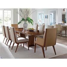 Lexington Marino Modern Beige Linen Upholstered Brown Wood Dining Side Chair In 2020 Side Chairs Dining Modern Dining Room Tables Modern Dining Room