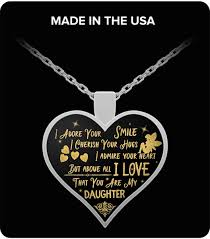 Valentines day quotes for family. Amazon Com To My Daughter From Mom Dad Love You Quote Heart Pendant Necklace Valentine S Day Gifts Clothing
