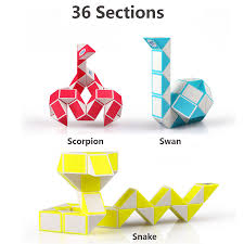 Though they almost resemble one another, in the latter, the elastic band can enter or exit different faces of the cubes. Qiyi Snake Ruler Magic Cube 24 36 48 60 72 Sections Twist Cube Puzzle Kid Educational Toy For Children Boy 6 Years Old Magic Cubes Aliexpress