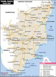 State, district information and facts. Tamil Nadu Road Map