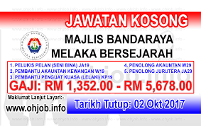 Iklan kerjaya terkini tawaran kerja kosong kerani iventori di sya. Jawatan Kosong Di Melaka