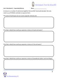 Liquid boiling point ( o c) propanone 48 ethanol 78 water 100 a. Aqa Unit 1 Chemistry Worksheet Separating Mixtures Worksheet Teaching Resources