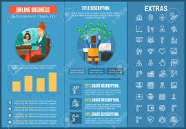 Online Business Infographic Template Elements And Icons Infograph