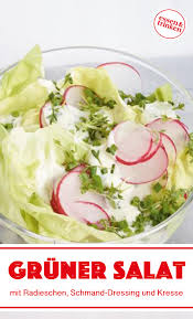 Gruner Salat Mit Radieschen Rezept Salat Radieschen Salat Mit