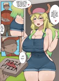 Rule 34 - Areolae Visible Through Clothing Big Ass Big Breasts Big Butt  Bobtheneet Comic Comic Page Different Eye Color Different Hair Color  English Text Miss Kobayashis Dragon Maid Pizza Pizza Delivery
