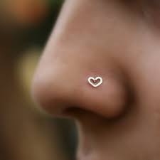 Simple Nose Piercing Heart Design Cute Piercings Nose Ring Stud Cute Nose Rings