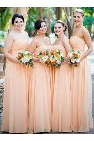 A Line Long Chiffon Floor Length Bridesmaid Dresses 3010518 In 2020 Orange Bridesmaid Dresses Orange Chiffon Bridesmaid Dress Bridesmaid Dresses Online
