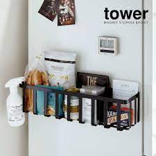 楽天市場 冷蔵庫横マグネットワイド収納バスケット タワー 山崎実業 towerキッチン収納 磁石 マグネット ストッカー 冷蔵庫 かご 調味料ケース 収納用品 キッチン用品 キッチン 便利 台所 おしゃれ 北欧 yamazaki 新生活 ポイント10倍 送料無料 インテリア