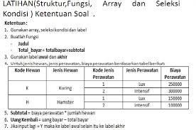 Contoh Program Kombinasi Structure Fungsi Array Dan Seleksi Kondisi Lies Nurhayati