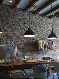 Should ceiling beams match the living room floor? Exposed Slate Wall Office Space High Ceilings Timber Ceiling Beams Exposed Brick Walls Office Interiors Exposed Brick Walls Home