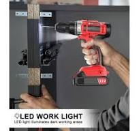 21V Cordless Drill Set,Electric Power Drill 34Pcs with 3/8 Inch Keyless  Chuck, 25+3 Clutch Compact Driver Drill with Work Light, Max torque 45Nm,  ...