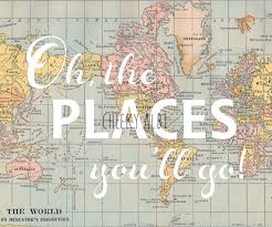Printable Oh The Places You Ll Go Dr Seuss Vintage Map Print For Nursery Kid S Room Baby Shower New Mom Gift P Nursery Wall Art Baby Boy Shower Baby Shower