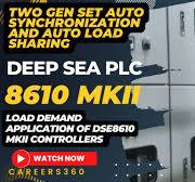 Two Gen set auto synchronization and auto load sharing through DSE8610 MKII  controllers
