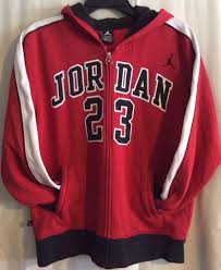 Black And Red Zip Up Hoodie Number 23 Jumpman Michael Jordan Hoodie Size Youth Large Zip Front Red Black Ebay Hoodies Black And Red Michael Jordan