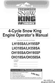 Tecumseh Engine Manual L0701151