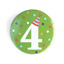 Declension vier is a feminine noun. Fiebmatz Button Kinder Geburtstag Zahl Vier Tante Trudel