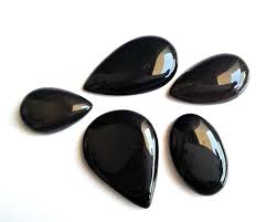 Onyx Stone Onyx Gemstone Onyx Necklace Stones Cabochon Stone Black Color Gemstone 48 Gram Gemstone Oval And Pea Cabochons Stones Onyx Stone Onyx Necklace
