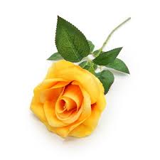 Flor artificial - Rosa na cor amarela haste individual no Elo7 ...
