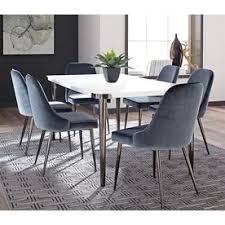 Scott Living Set Of 4 Contemporary Slate Blue Side Chairs Lowes Com Contemporary Dining Room Tables Dining Sets Modern Modern Dining Table