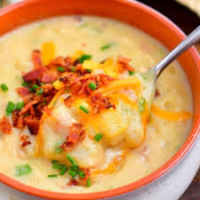 Loaded baked potato soup ingredients 4 cups of chicken broth 1 bag of frozen cubed hash browns (32 oz) 1 can of cream of chicken soup, condensed (10.5) 1 cream cheese, softened, (8 oz) 1 cup crispy bacon bits, 1/2 cup is for garnish 2 cups sharp cheddar cheese, 1/2 cup is for garnish 1 tsp. Www Willcookforsmiles Com Wp Content Uploads 20