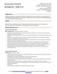associate chemist resume samples