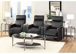 + flash furniture 4 seat home theater recliner in black. Toohey Black 3 Seat Theater Seating Jarons