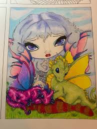 Mermaids coloring book an aquatic art adventure coloring book. Two Cute Dragonlings Jasmine Becket Griffith Coloring