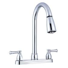 Everything about rv faucets canada about rv faucets. Df Pk350l Cp Non Metallic Dual Lever Pull Down Rv Kitchen Faucet Replacement Faucet For Motorhomes 5th Wheel Trailer Camper Chrome By Dura Faucet Walmart Com Walmart Com