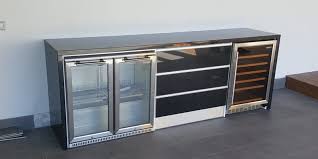 Outdoor bar area with fridge. Outdoor Kitchens Perth Bbq Alfresco Kitchens The Outdoor Chef