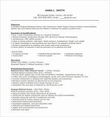 A medical curriculum vitae or medical resume provides an overview of a person's life and qualifications. Free Medical Assistant Resume Templates Elegant 24 Best Medical Assistant Sample Resum Medical Assistant Resume Medical Resume Template Sample Resume Templates