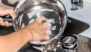 Clean stainless steel appliances like a stove top with vinegar because it's natural and it works. How To Clean Stainless Steel Pan Without Scrubbing