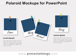 This polaroid and instant photo frames template is a great idea for commemorating trips as well as the people you took them with. Polaroid Mockups For Powerpoint Presentationgo Com