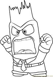 These inside out coloring pages are full of joy, sadness anger and disgust… an even some imaginary fun with bing bong! Anger On Fire Coloring Page For Kids Free Inside Out Printable Coloring Pages Online For Kids Coloringpages101 Com Coloring Pages For Kids