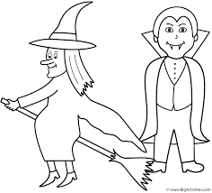 30 free printable vampire coloring pages. Witch With Vampire Coloring Page Halloween