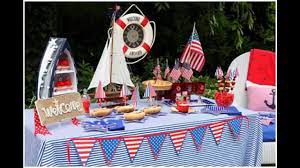 This adorable nautical birthday party is filled with cute and crafted decorations, sweet nautical themed printables and an awesome book page welcome wreath! Nautical Theme Party Decor At Home Youtube