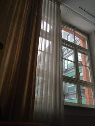 Made from polyester, this single panel is 100 wide, so you'll likely only need one to cover a patio door or bedroom window. Lovely Big Windows And Black Out Curtains Picture Of Hotel Berlin Ostbahnhof Tripadvisor