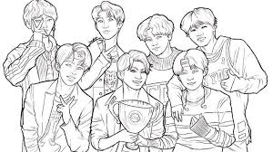 Recently added 30+ bts logo vector images of various designs. Bts Coloring Pages Print Members Of A Popular Korean Group